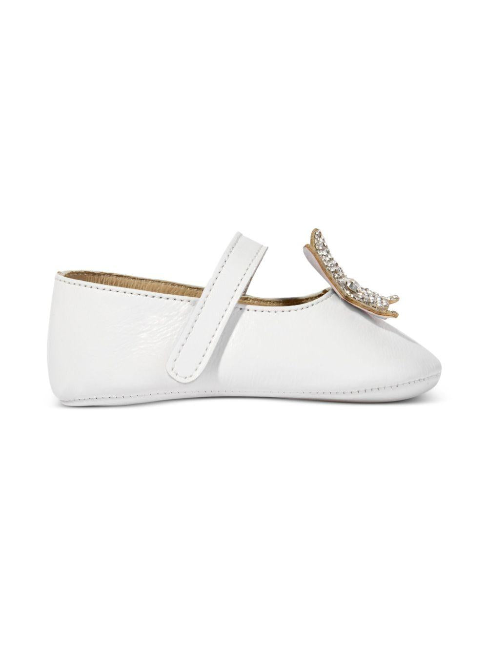 Ballerine per neonata BabyWalker bianche con farfalle PB1654 WHITE BABYWALKER