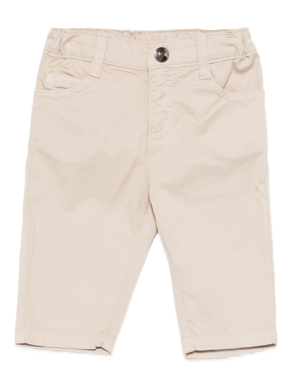 Pantaloni per neonato Emporio Armani Kids beige con elastico in vita 8NHJ02 4N7LZ 01M5 EMPORIO ARMANI KIDS