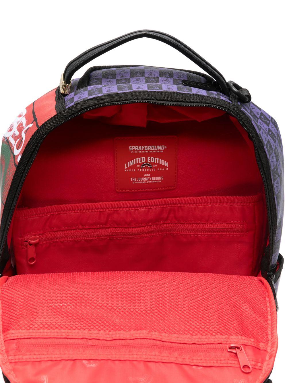 Zaino per bambino Sprayground kid x Peanuts a quadri 910B7159 NSZ SPRAYGROUND