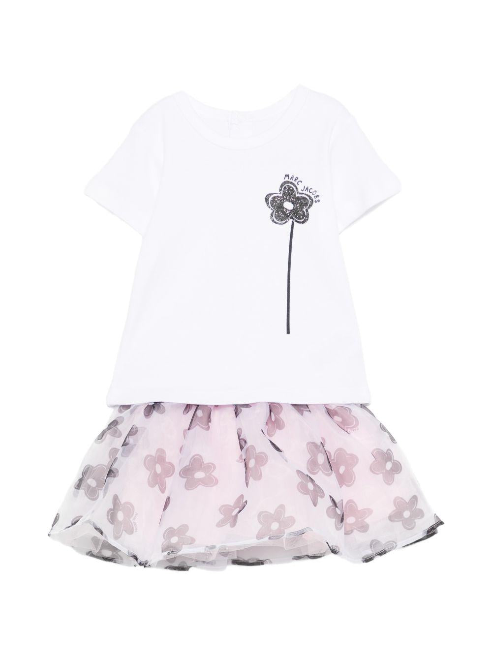 Set t-shirt e gonna per neonata The Marc Jacobs Kids multicolore con stampa floreale W60813 10P THE MARC JACOBS KIDS