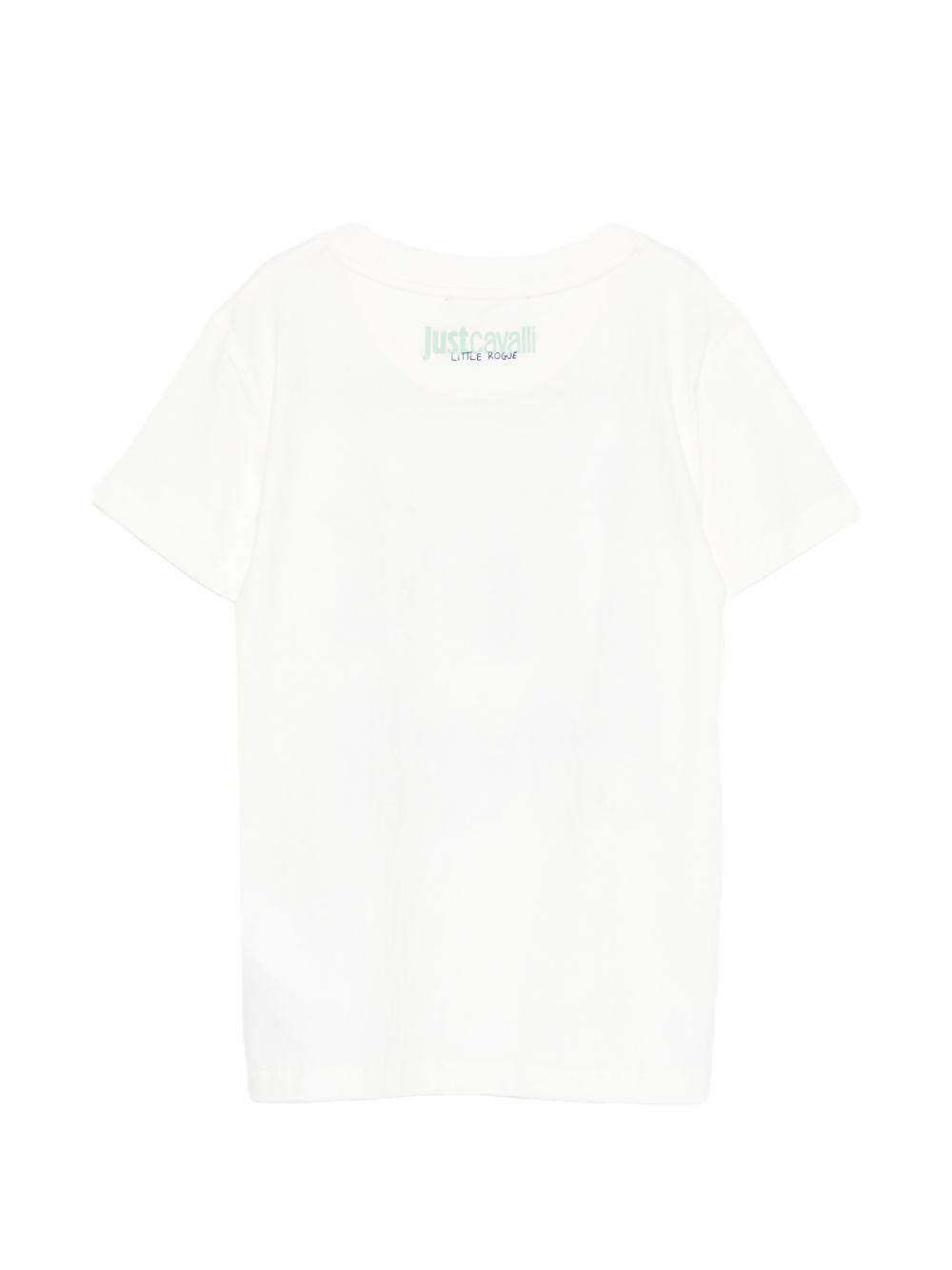 T-shirt per bambino Just Cavalli Kids bianca con dettaglio logo JBP26071TS PRISTINE JUST CAVALLI KIDS