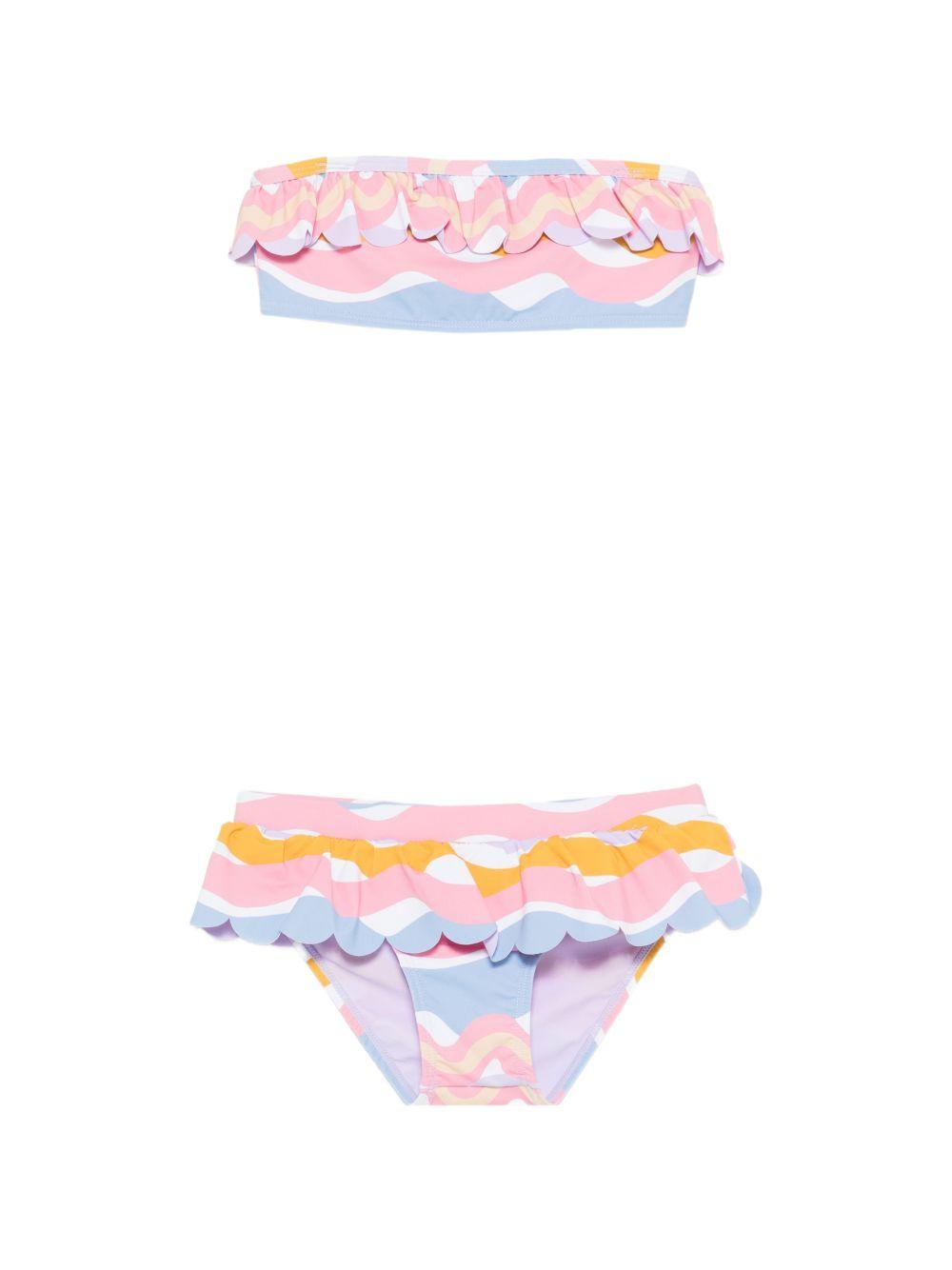 Bikini per bambina Stella McCartney Kids multicolore con ruches TYCA85 Z3517 999MC STELLA McCARTNEY KIDS