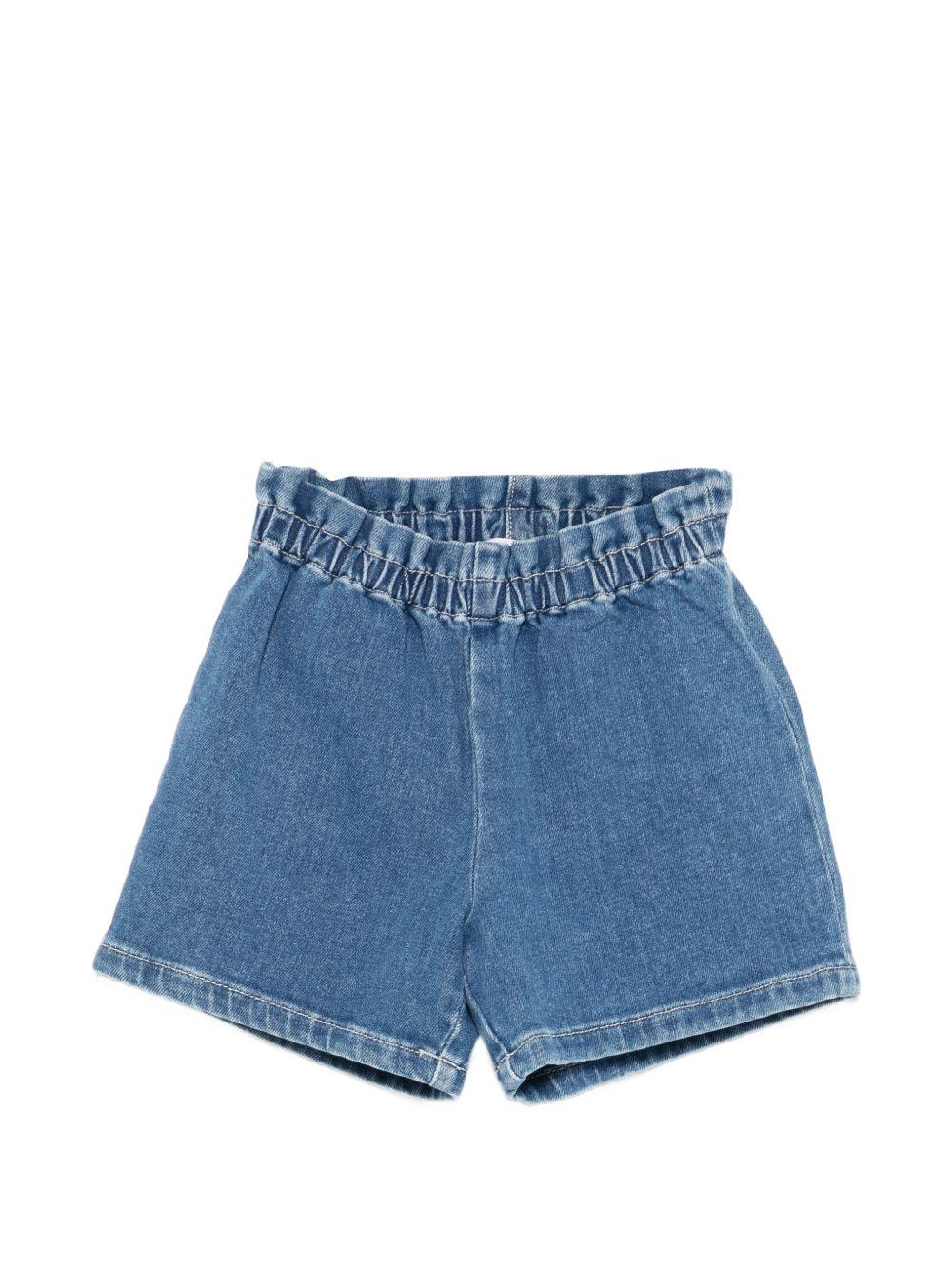 Shorts per bambina Bonpoint denim con vita elasticizzata S06GBEW00008 015A BONPOINT
