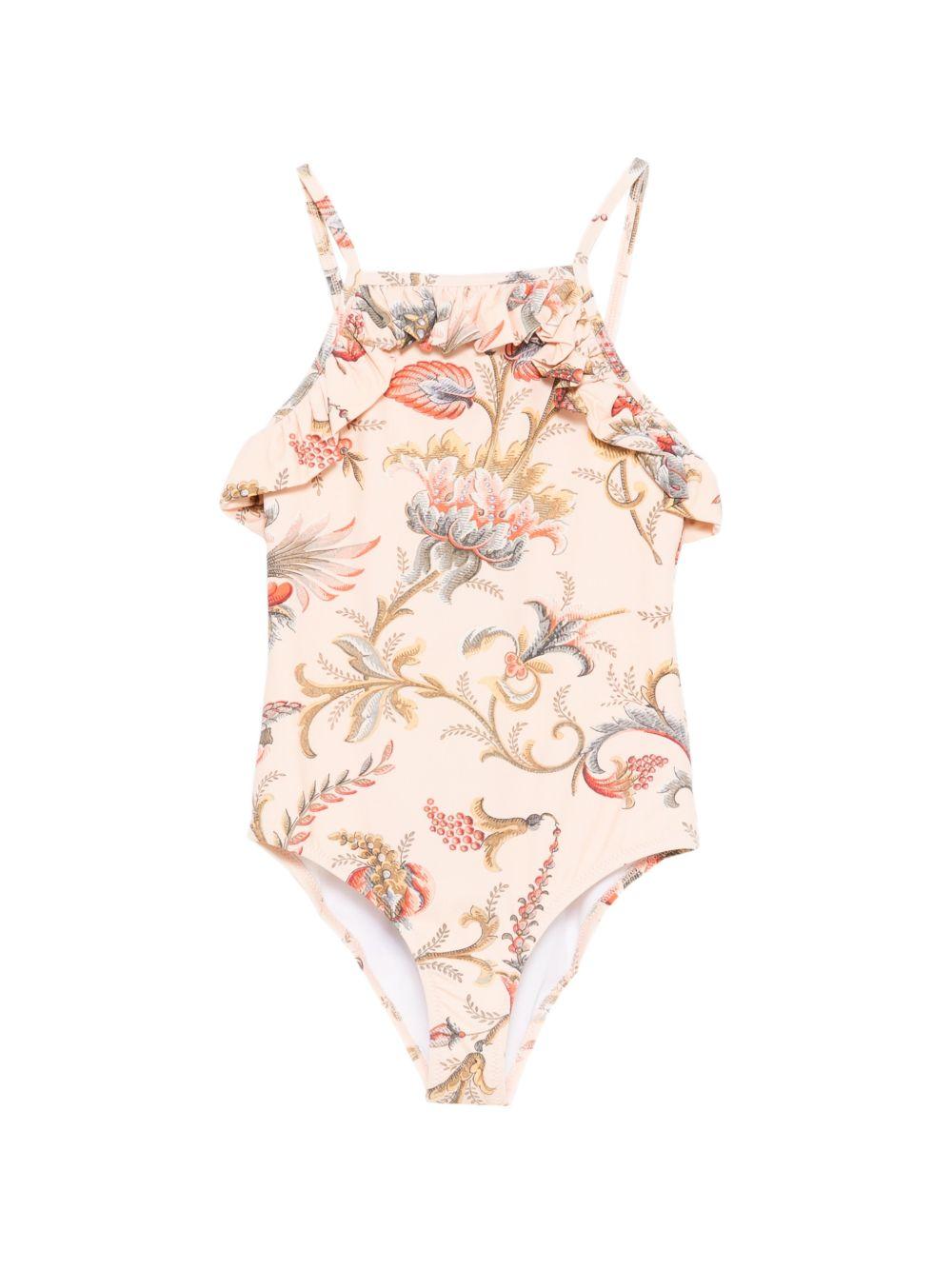 Costume da bagno per bambina ETRO KIDS beige con motivo floreale GYCA19 J0557 458MC ETRO KIDS