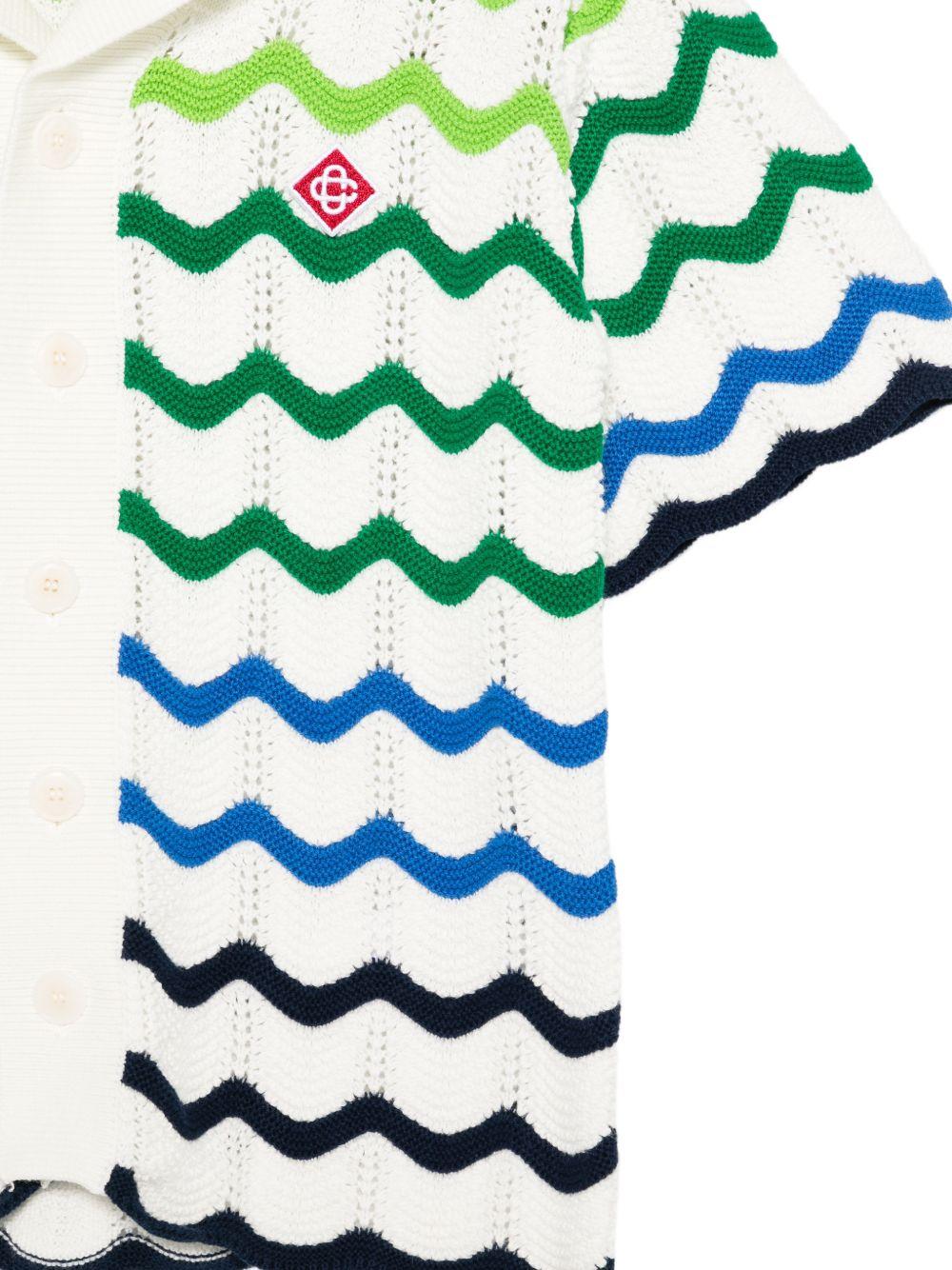 Camicia per bambino Casablanca Kids multicolor con design onde sfumate KSP26KW96902 GRADIENT WAVE CASABLANCA KIDS