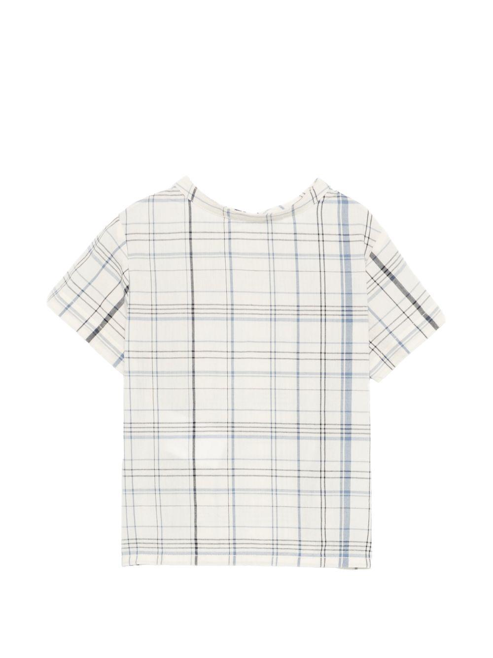 Camicia Cesari per neonato Bonpoint bianco con motivo a quadri S06YSHW00006 315 BONPOINT