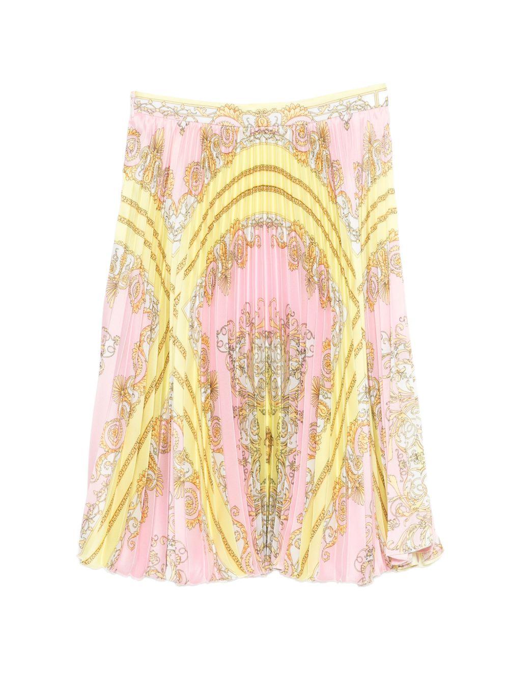 Gonna per bambina Versace Kids rosa con stampa barocca all-over 10181151A17234 5Y590 VERSACE KIDS