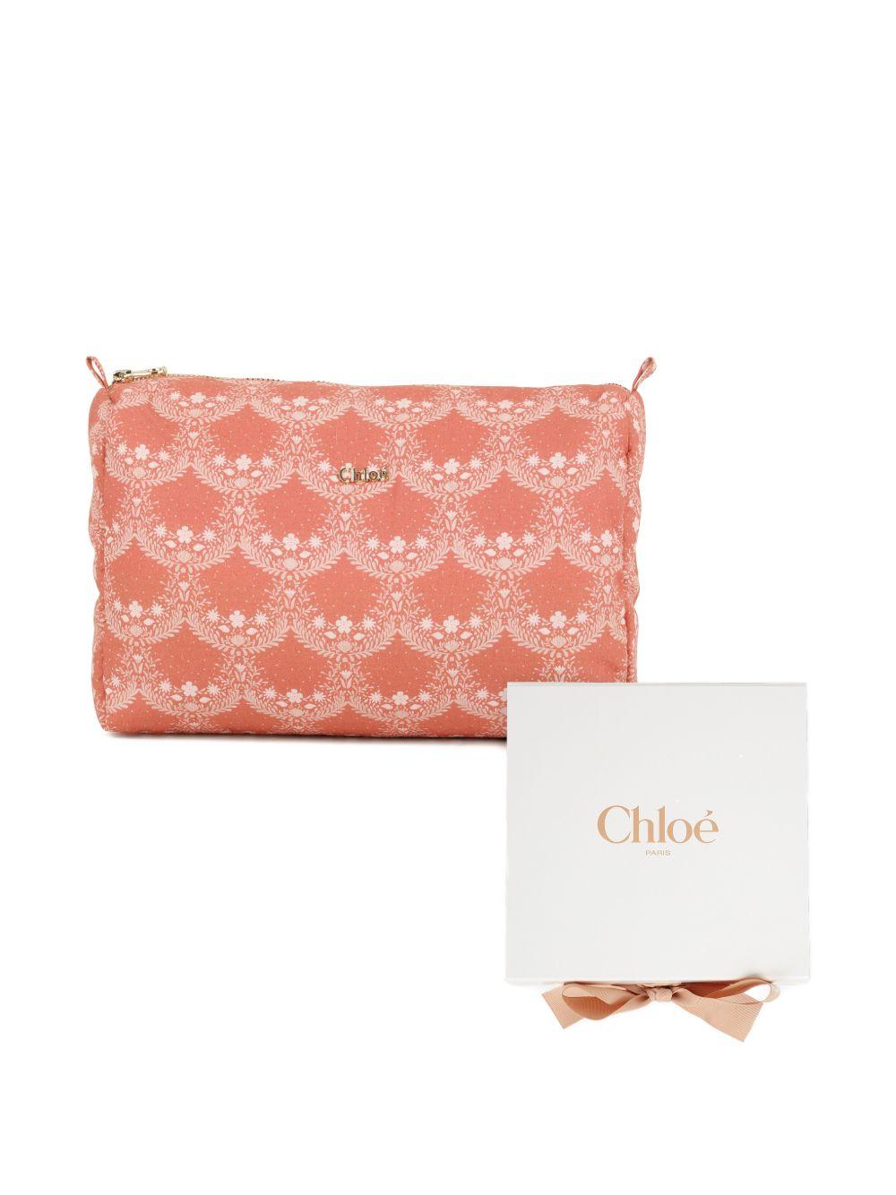 Set trousse da bagno piccola, coperta neonato, tappetino per il cambio per neonata Chloé Kids rosa a fiori C20936 45U CHLOE' KIDS