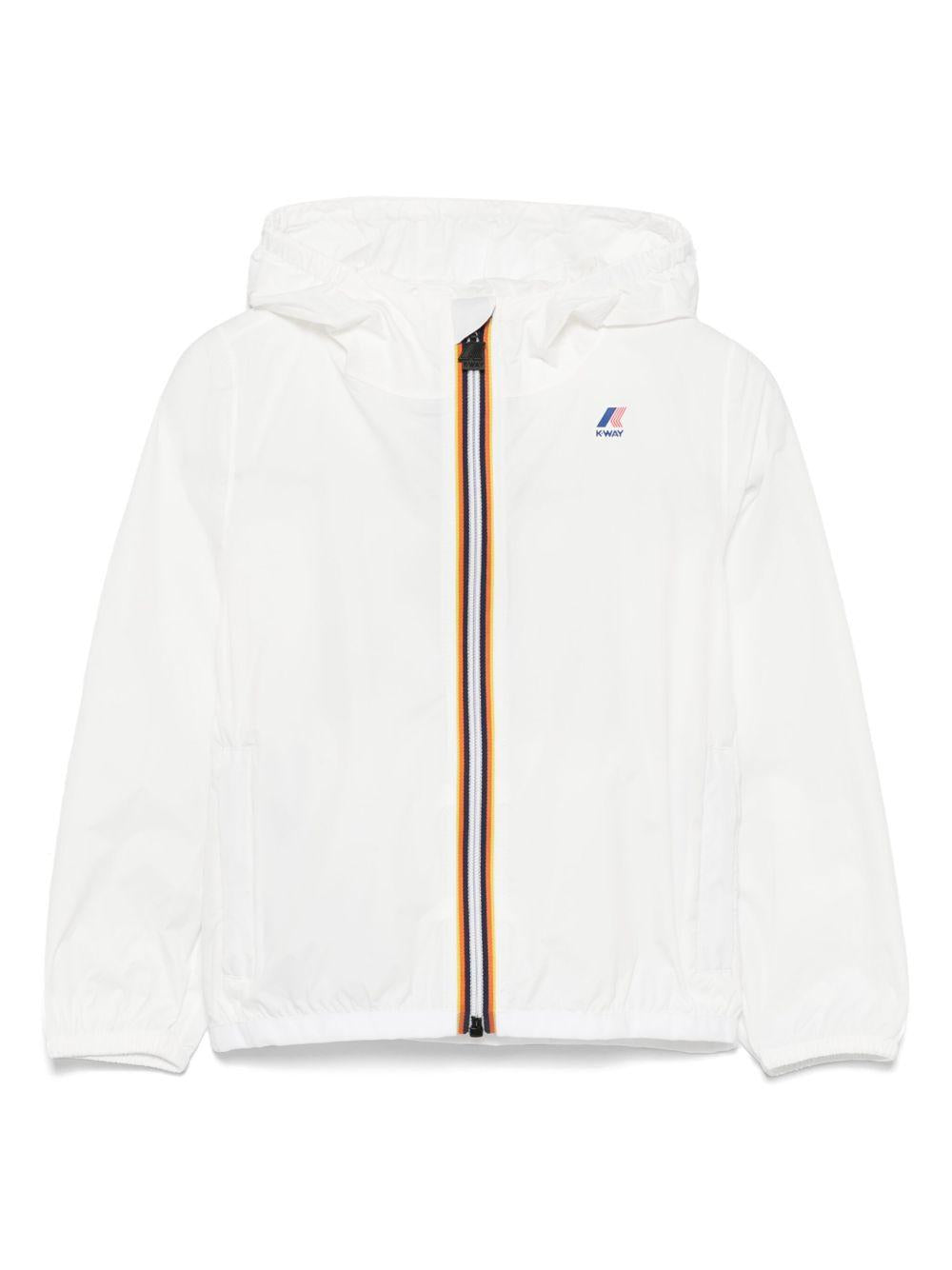 Giacca per bambini K Way Kids Le Vrai bianco con cappuccio ampio K61336W 001 K-WAY KIDS