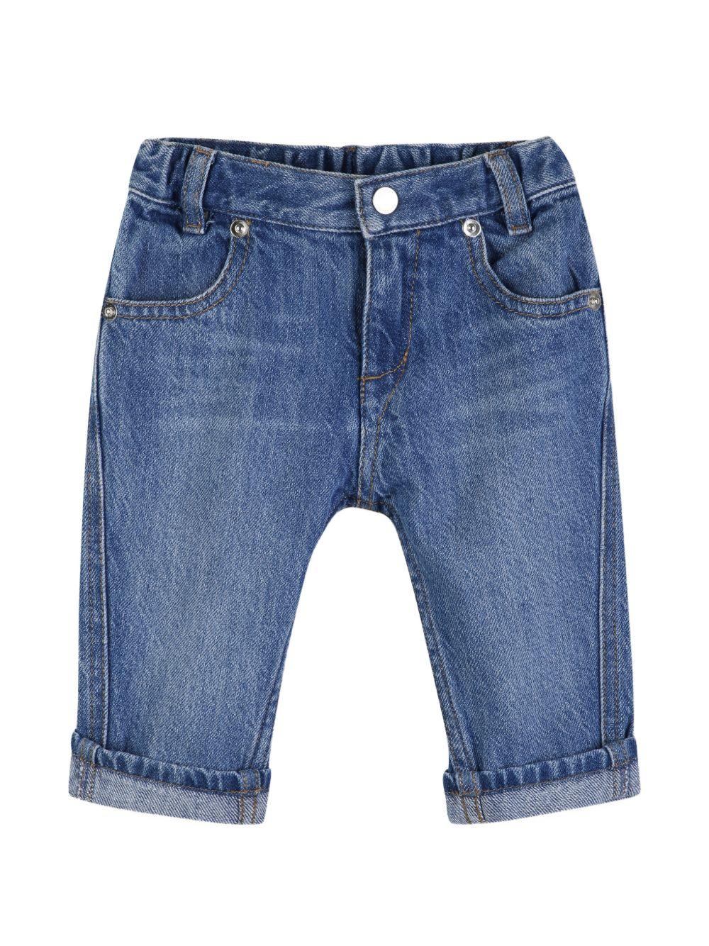 Jeans per neonato Givenchy Kids in denim con orlo risvoltato H31188 Z25 GIVENCHY KIDS