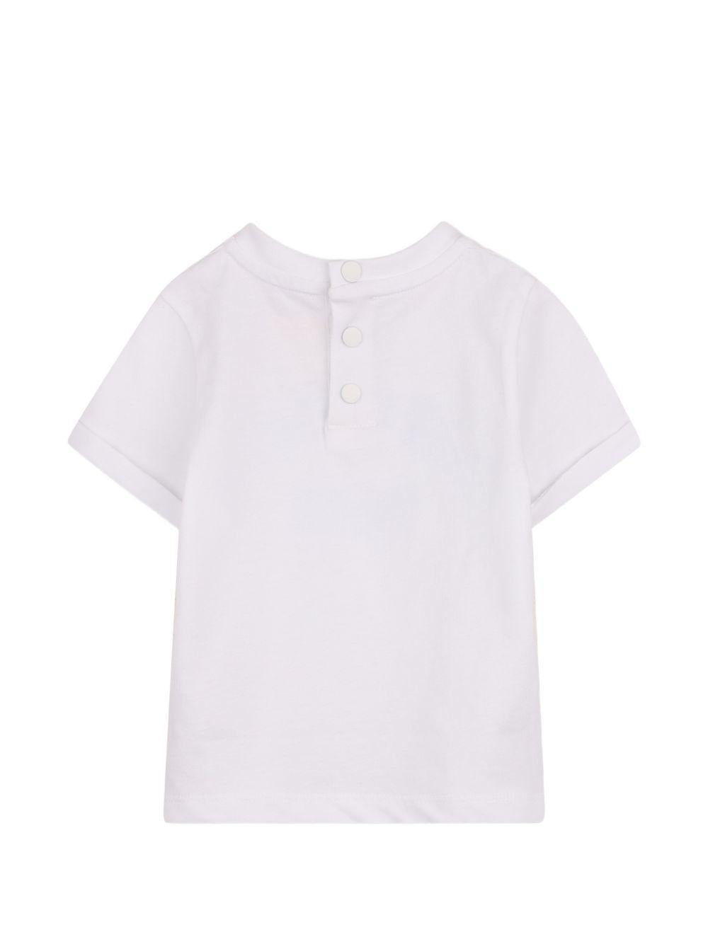 T-shirt per neonato Givenchy Kids bianca con ricamo logo H31230 10P GIVENCHY KIDS