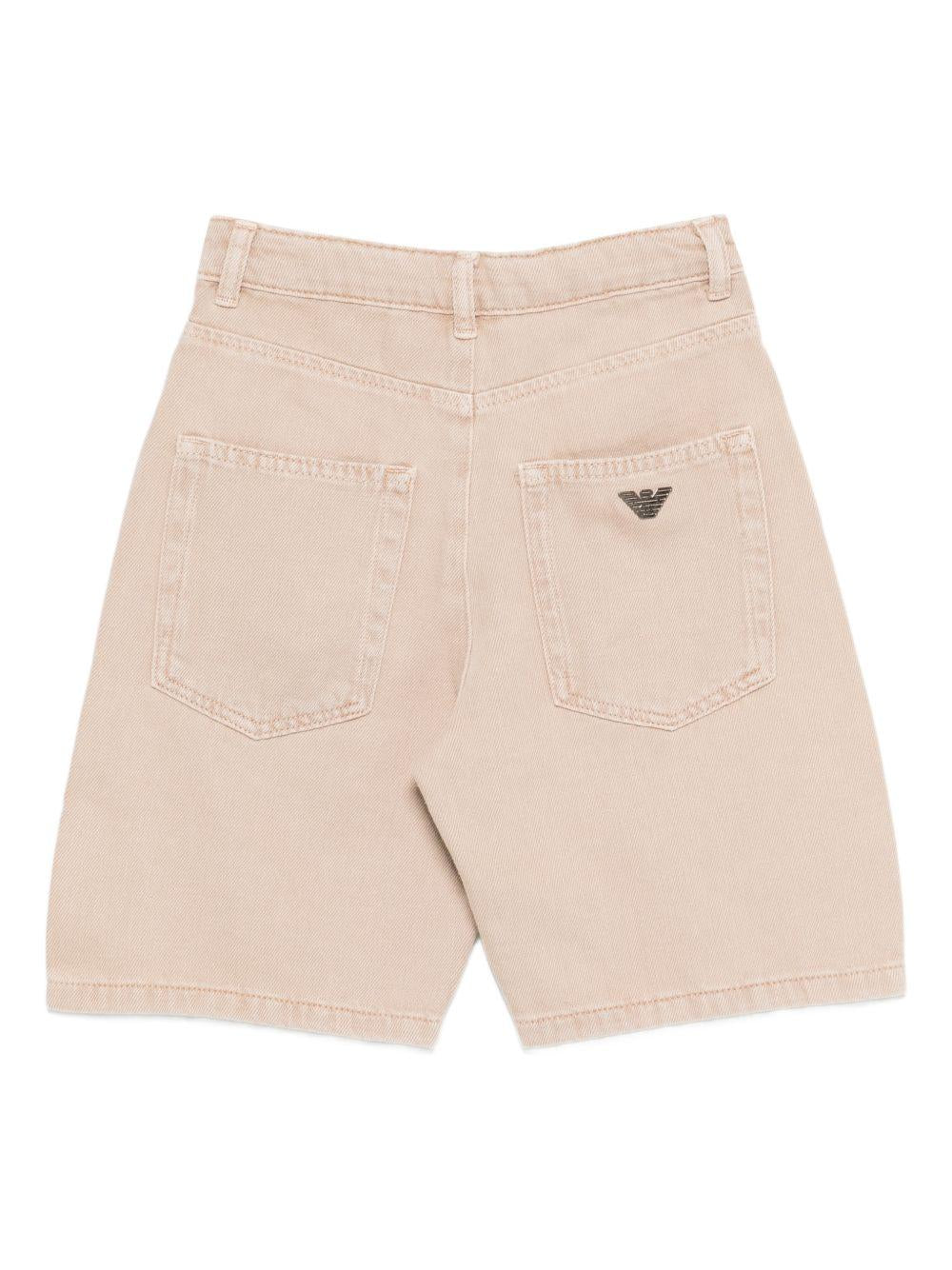Shorts per bambino Emporio Armani Kids beige con tasche anteriori EB001059 AF21782 U6076 EMPORIO ARMANI KIDS