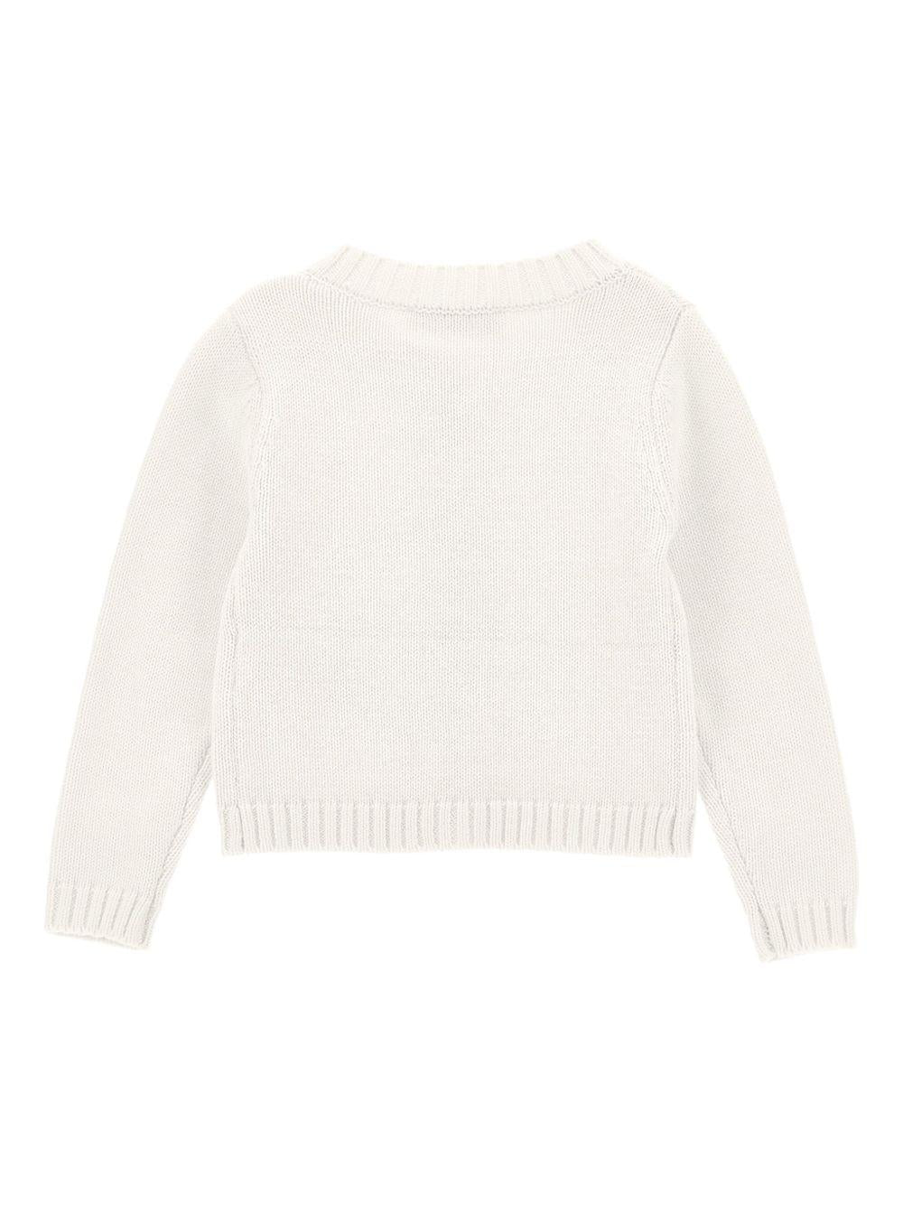 Cardigan per neonata Monnalisa bianco con fiocco 37F800 6060 0001 MONNALISA