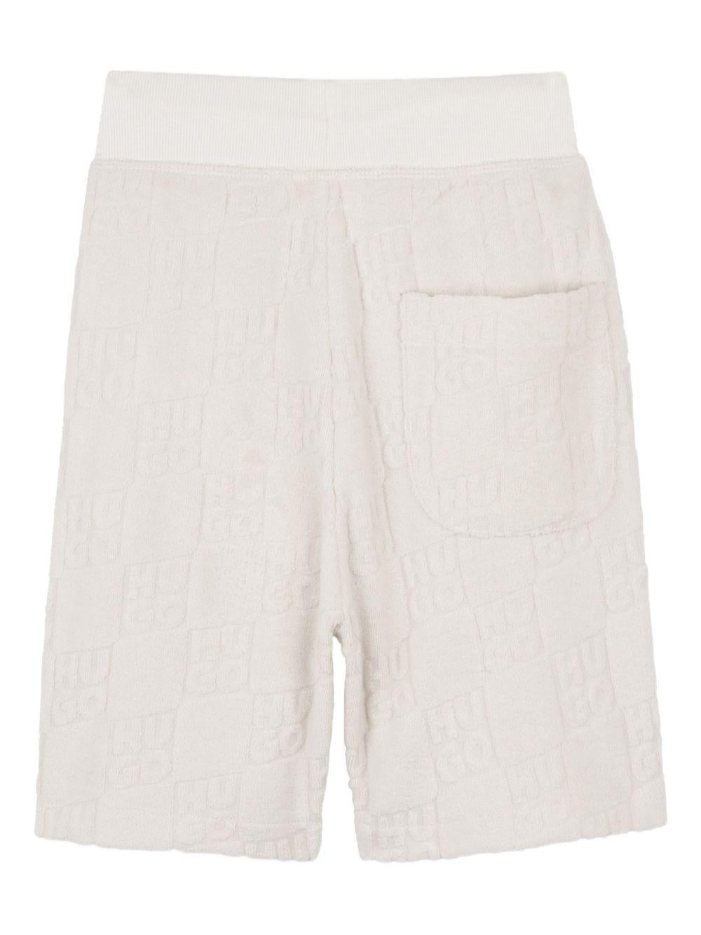 Shorts per bambino Hugo Kids bianco con chiusura a coulisse G00998 153 Hugo