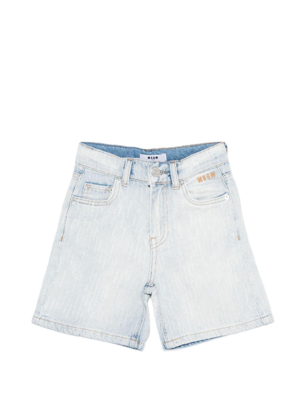 Shorts per bambino MSGM Kids in denim con design cinque tasche S6MSJUBE045 126 MSGM KIDS