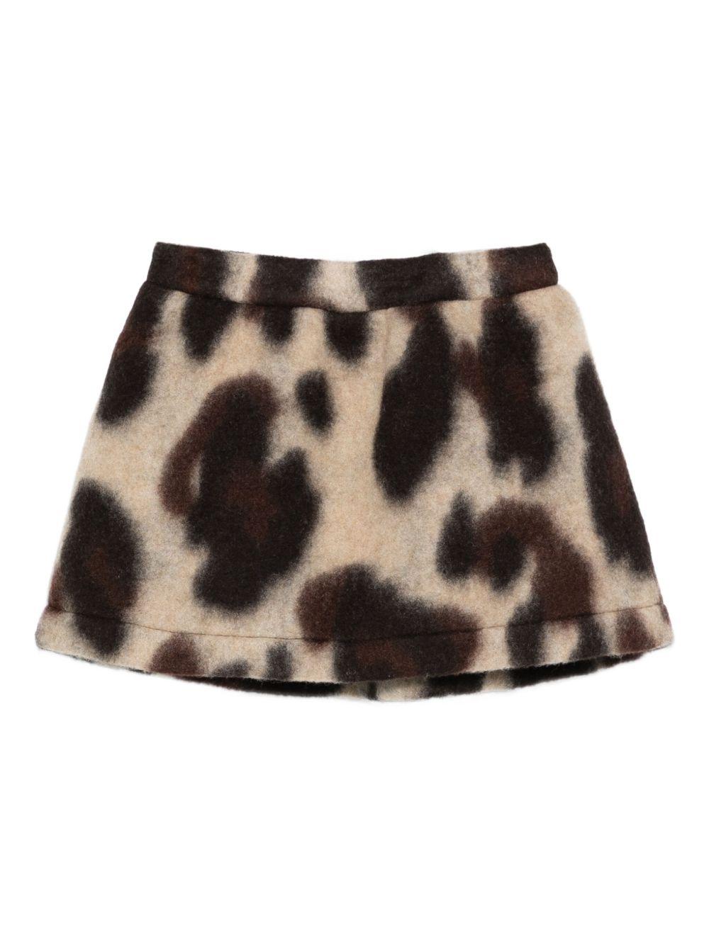 Gonna per bambina Douuod Kids animalier con design a trapezio DX7A11 E0233 113MA DOUUOD