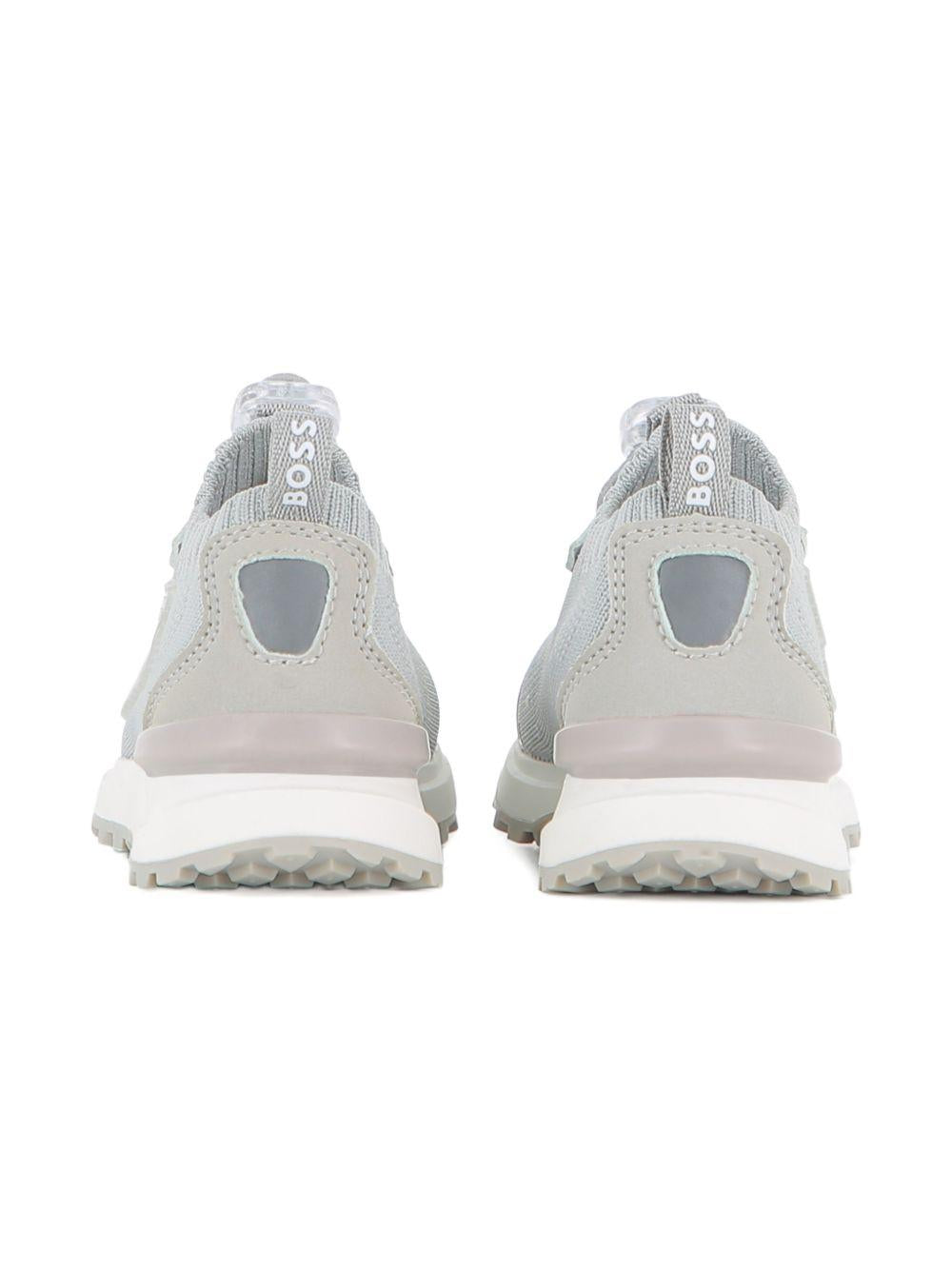 Sneakers per bambino Boss Kids grigie con dettaglio logo J52828 01F BOSS KIDS