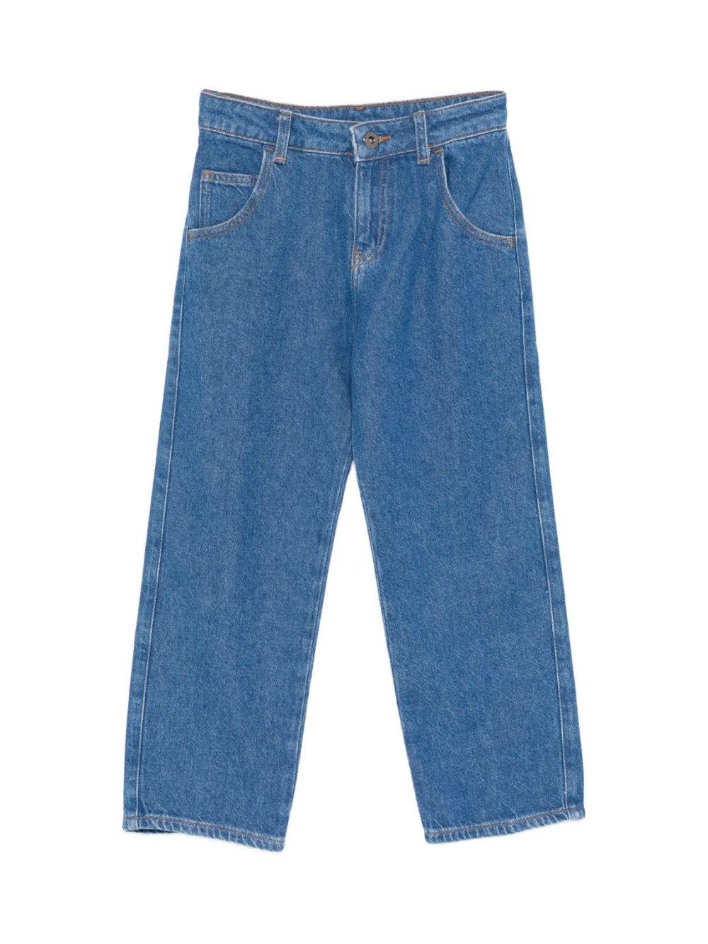 Pantaloni per bambino Emporio Armani Kids denim con passanti EB000935 AF21778 MB002 EMPORIO ARMANI KIDS