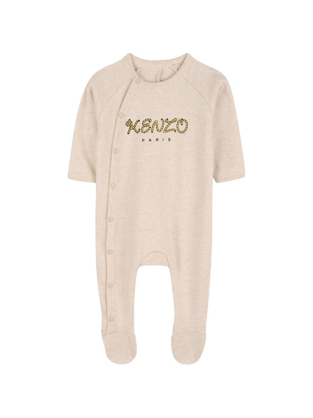 Tutine per neonata Kenzo Kids azzurro e beige con applicazioni logo K61614 77M KENZO KIDS