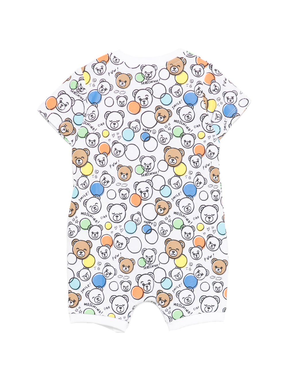 Tutina per neonato Moschino Kids multicolore com stampa grafica all-over MUT04LLAB5A 83680 MOSCHINO KIDS