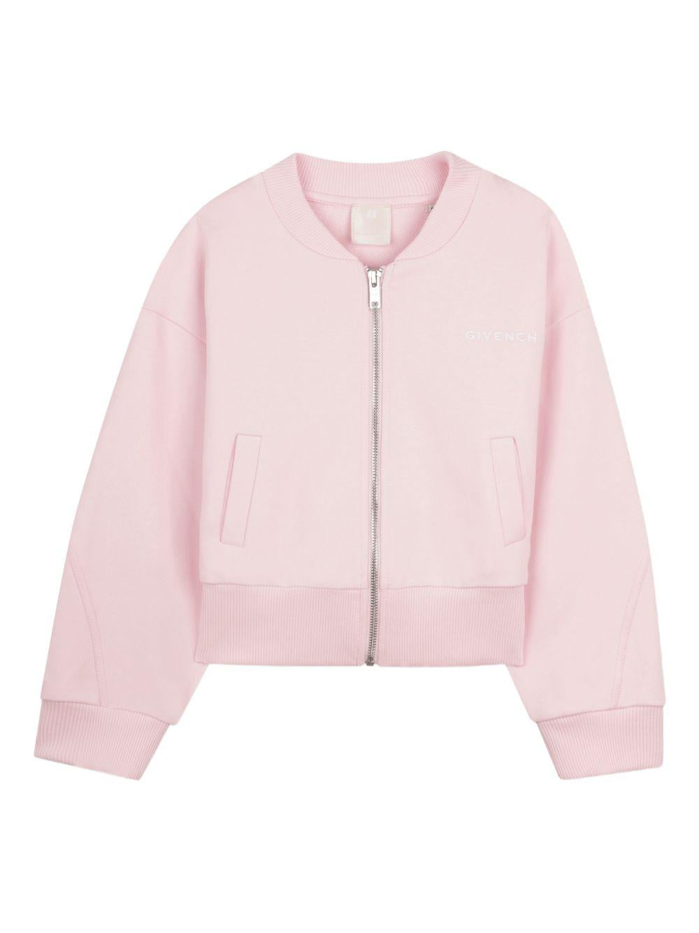 Felpa per bambina Givenchy Kids rosa con chiusura con cerniera H31143 44Z GIVENCHY KIDS
