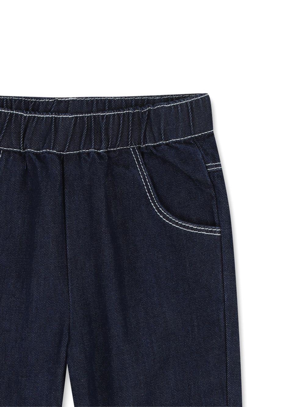 Pantaloni per neonato Kenzo Kids blu con cuciture a contrasto K61709 Z35 KENZO KIDS