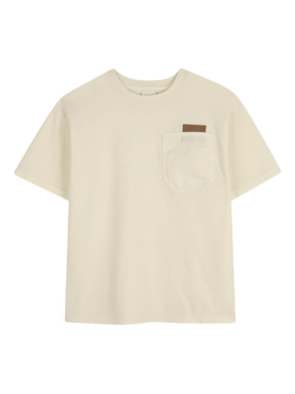 T-shirt per bambino Givenchy Kids color crema con taschino H31118 23G GIVENCHY KIDS