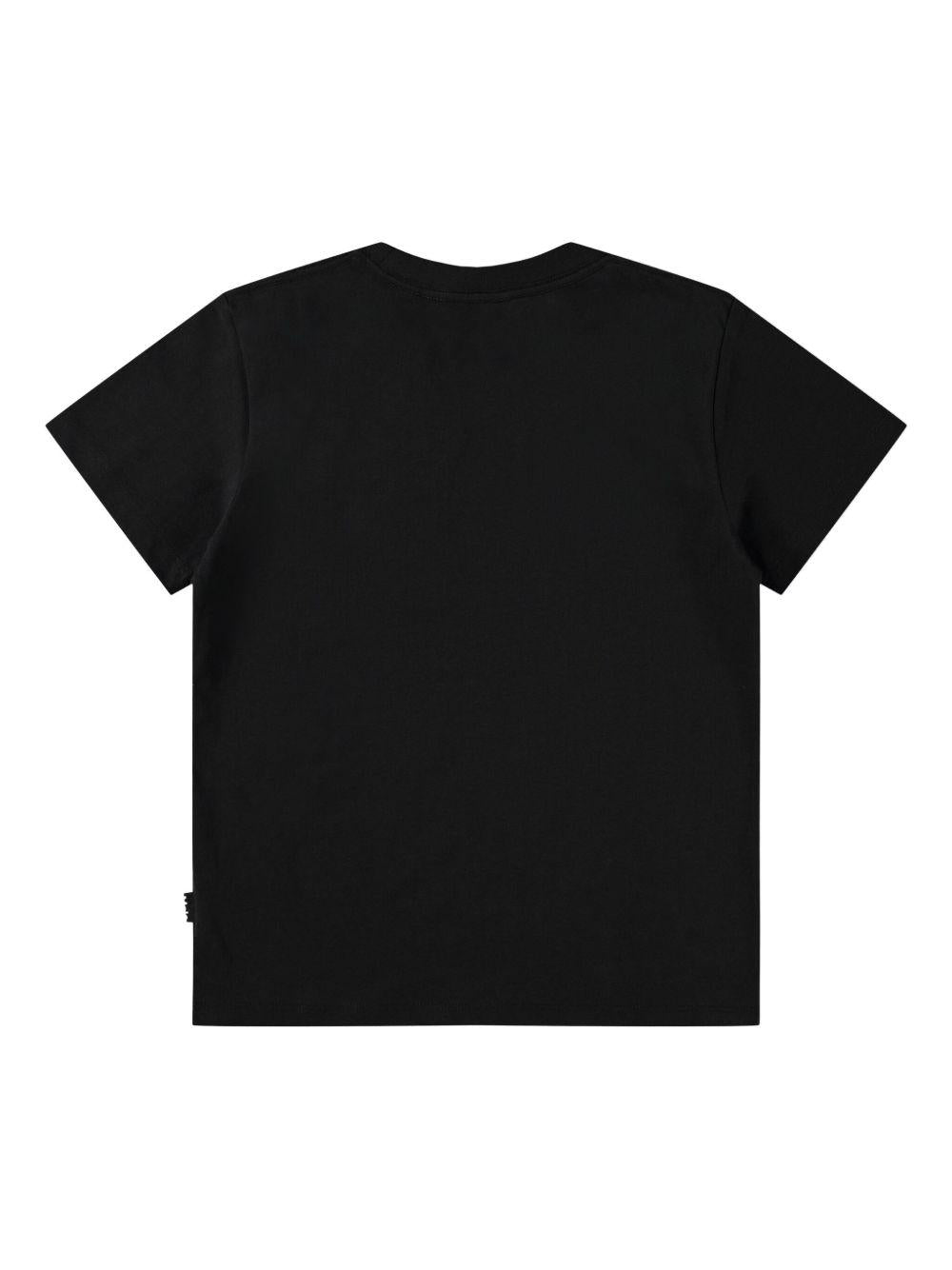 T-shirt Roxo per bambini Molo nera con stampa smile 6S26A201 0099 MOLO