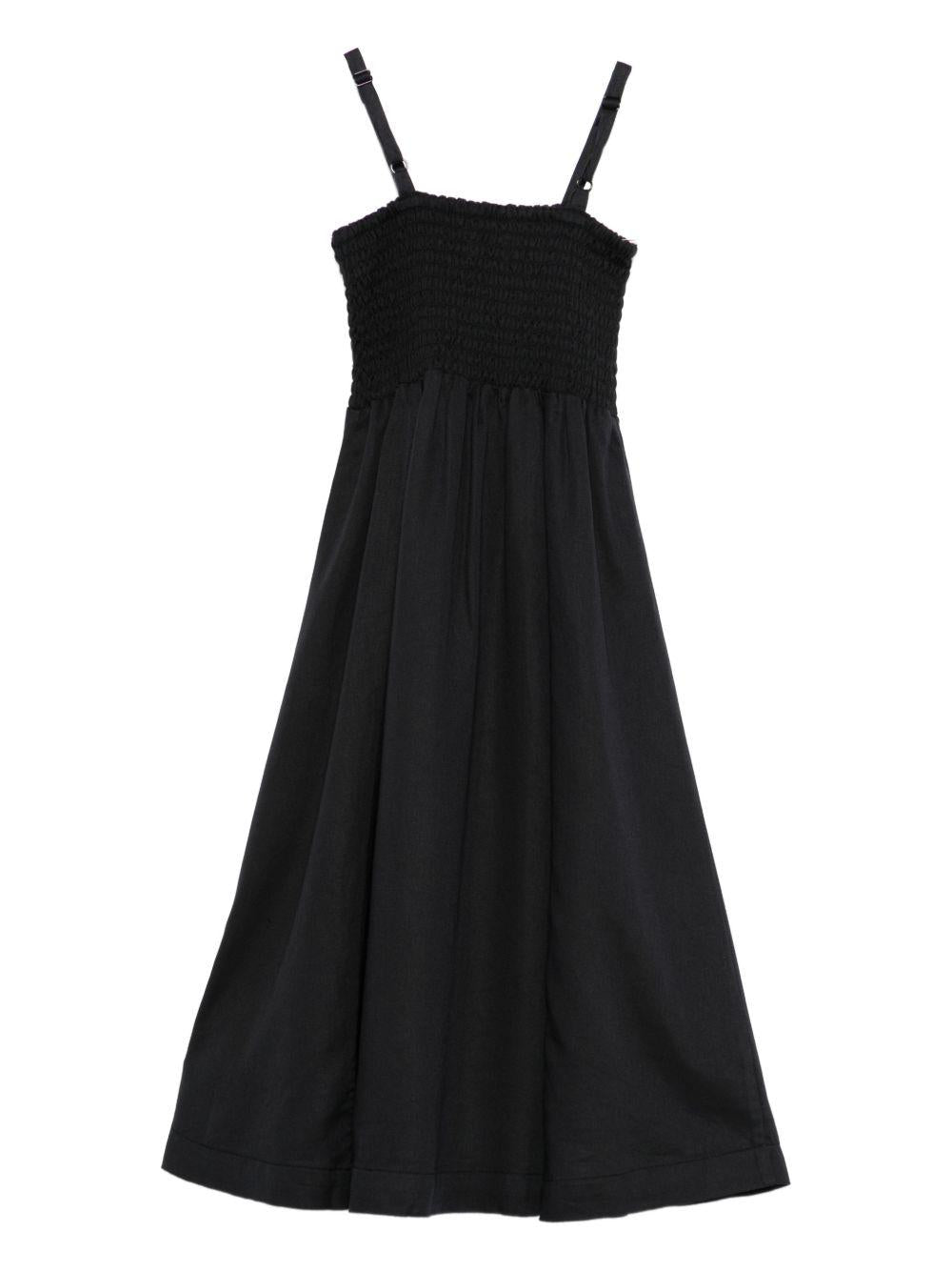 Abito Charlize per bambina Molo nero con corpetto arricciato 2S26E120 0099 MOLO