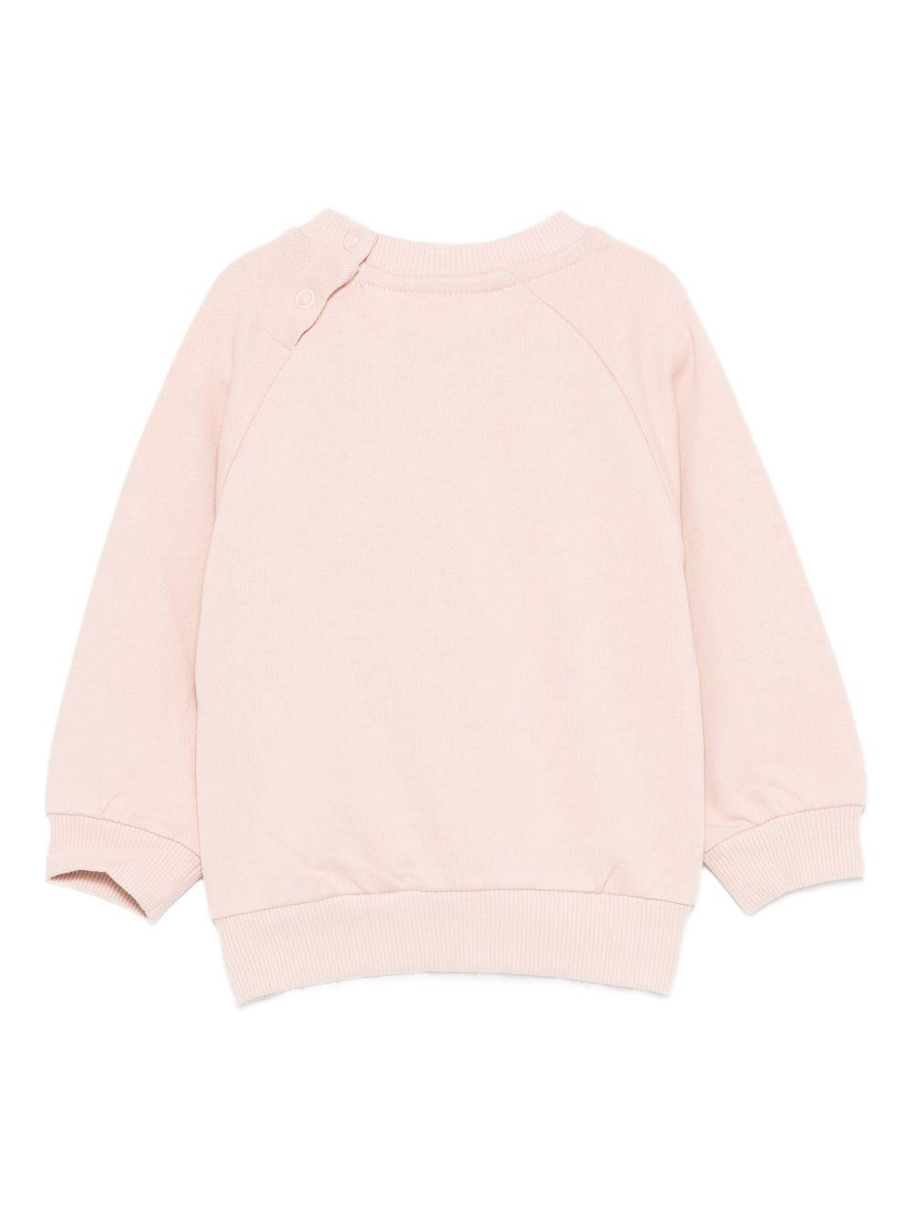 Felpa per neonata Molo rosa con ricamo smile sul davanti 6S26J203 8058 MOLO