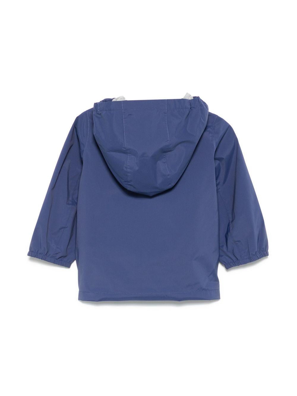 Giacca per neonati K Way Kids blu con cappuccio K4136IW B67 K-WAY KIDS