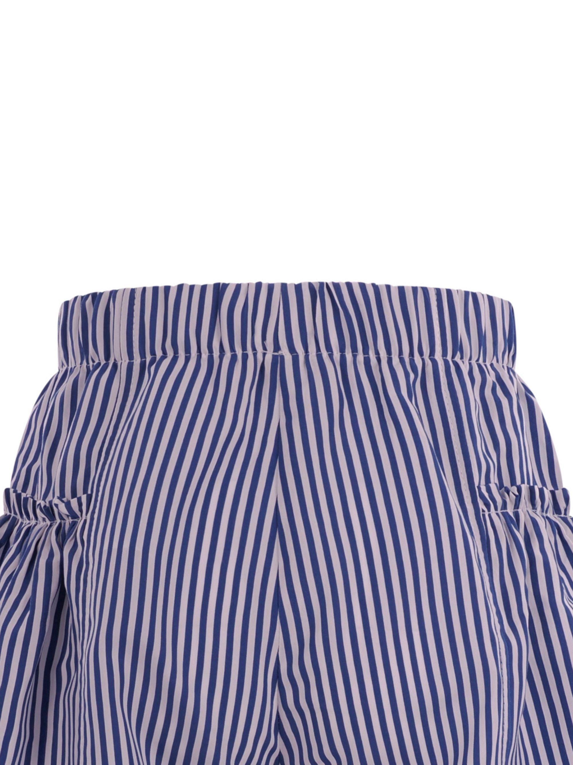 Shorts per bambina Monnalisa blu con motivo a righe 11G408 7315 9956 MONNALISA