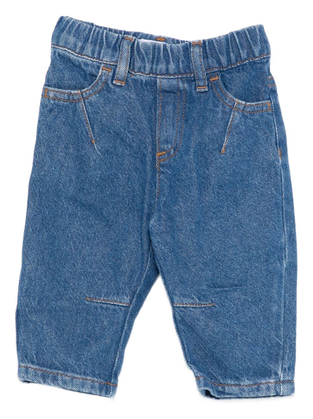 Pantaloni per neonato Emporio Armani Kids blu con elastico in vita EB001112 AF21778 MB002 EMPORIO ARMANI KIDS
