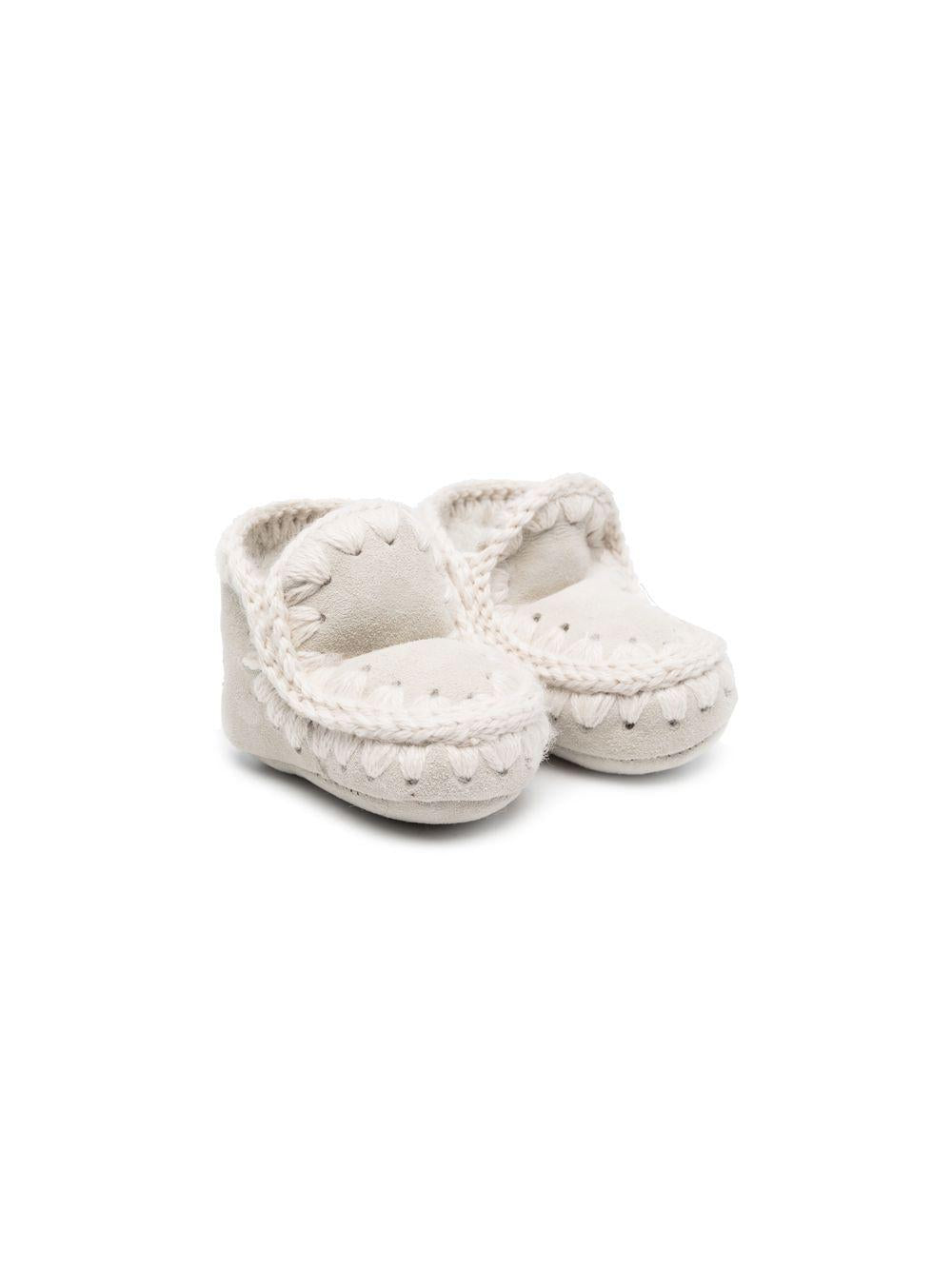 Stivali Eskimo per neonati Mou Kids grigi con design pull-on FI101000A SILB MOU KIDS