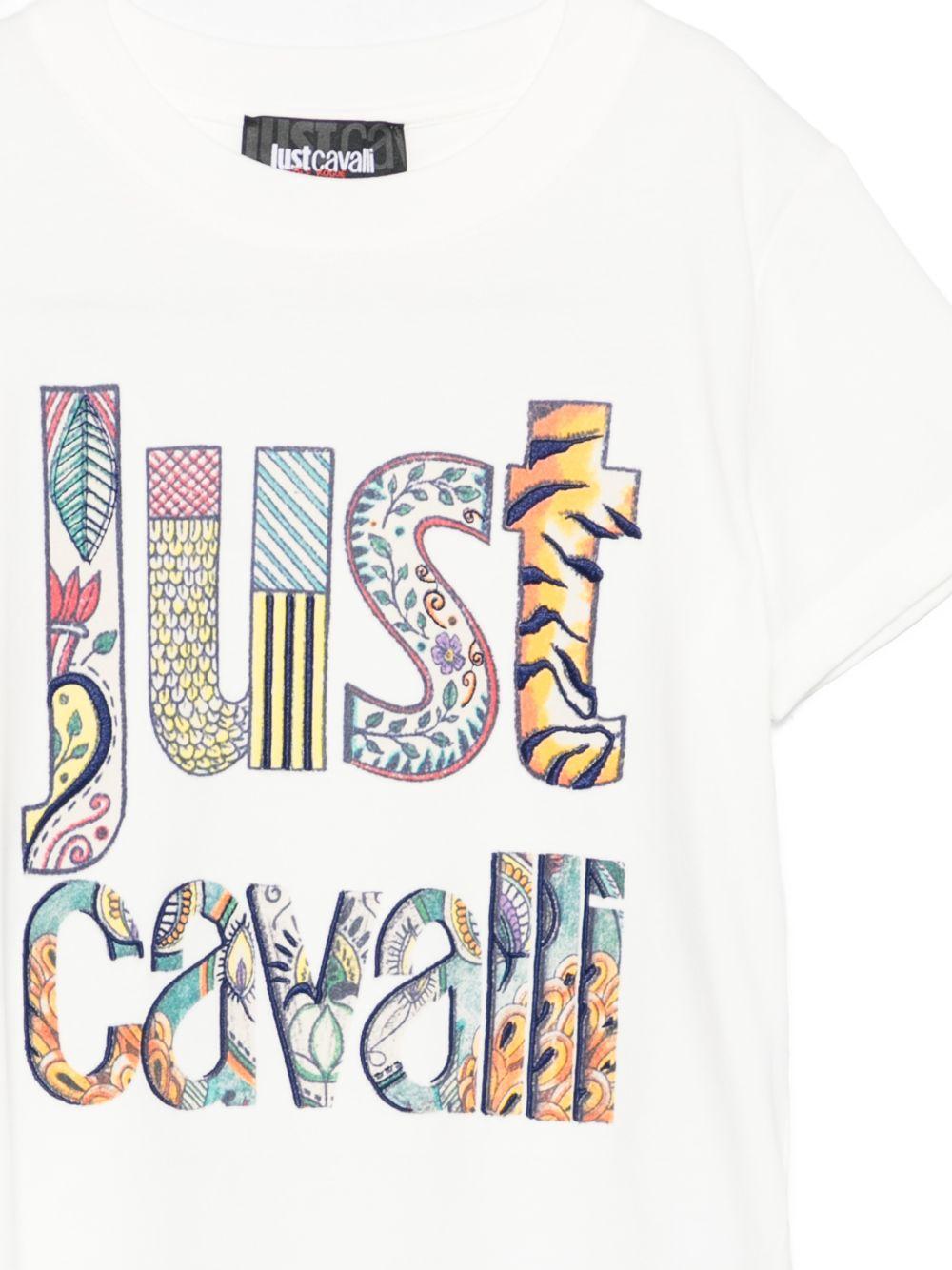 T-shirt per bambino Just Cavalli Kids bianca con dettaglio logo JBP26071TS PRISTINE JUST CAVALLI KIDS