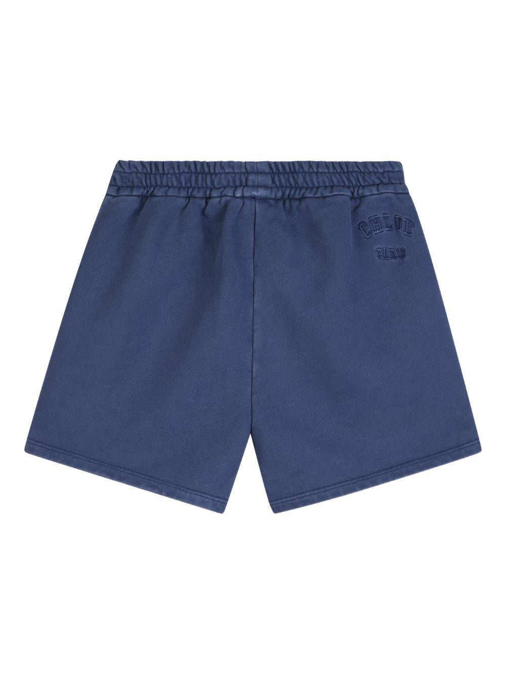 Shorts per bambina Chloé Kids blu con coulisse C20856 80S CHLOE' KIDS