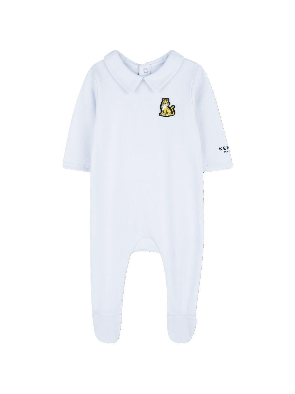 Tutine per neonata Kenzo Kids azzurro e beige con applicazioni logo K61614 77M KENZO KIDS
