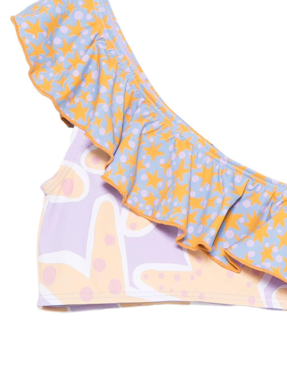 Bikini per bambina Stella McCartney Kids multicolore con stampa grafica stelle marine all-over TYCA75 Z3514 539MC STELLA McCARTNEY KIDS