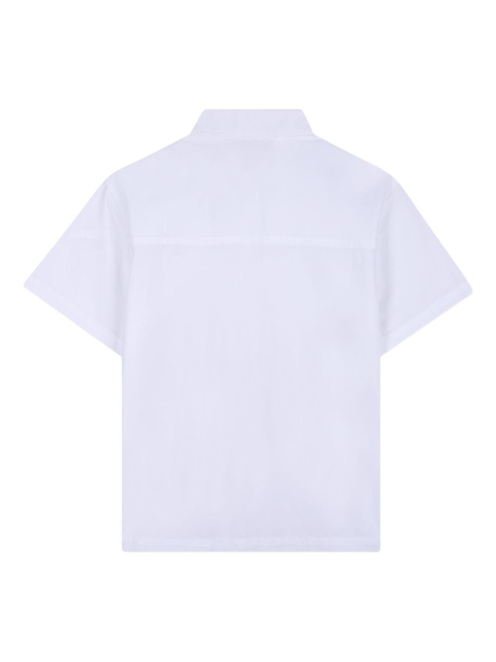 Camicia per bambino Givenchy Kids bianca con logo sul davanti H31079 10P GIVENCHY KIDS