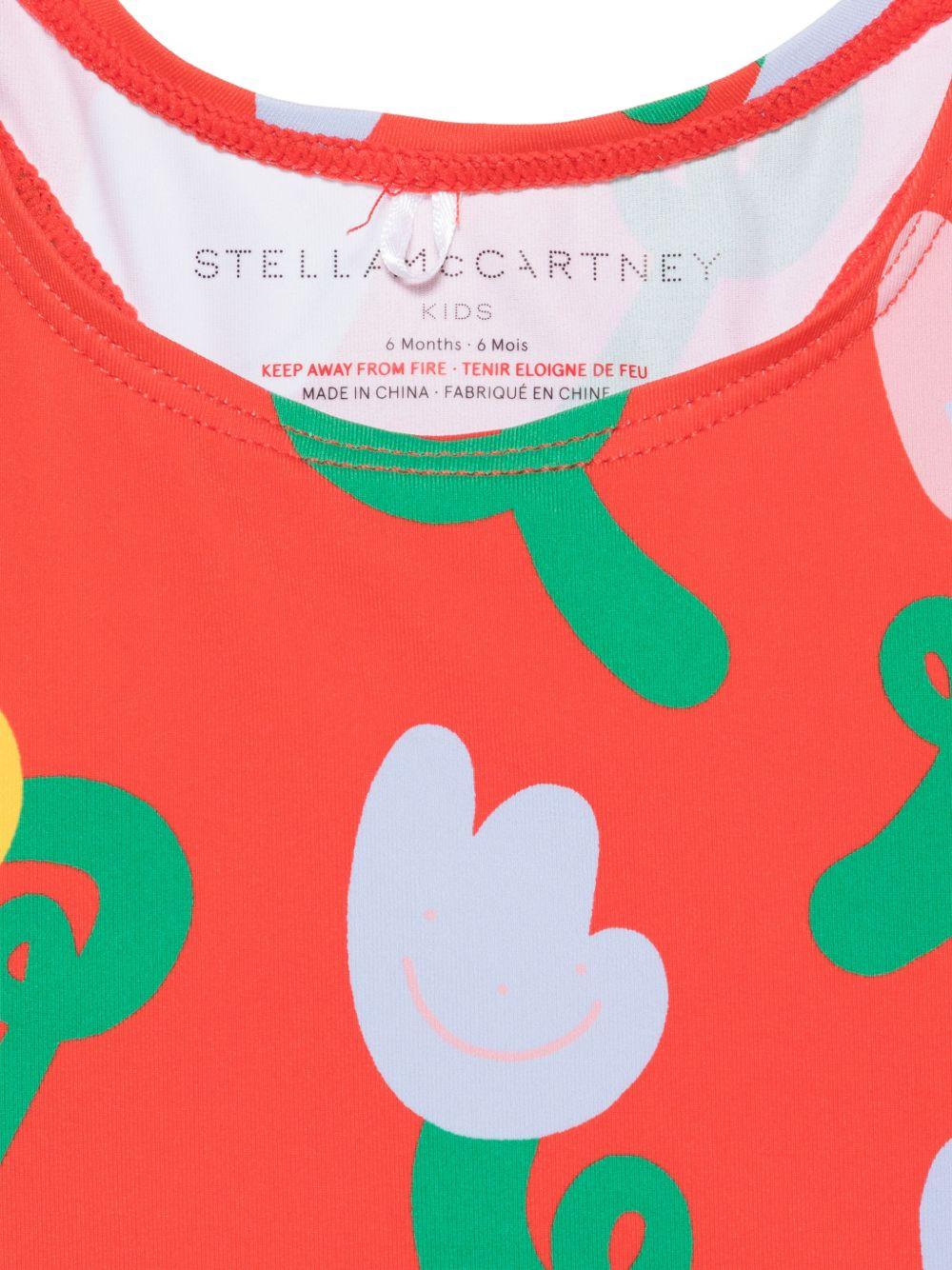 Costume intero per neonata Stella McCartney rosso con stampa floreale all-over TYC059 Z3662 426MC STELLA McCARTNEY KIDS