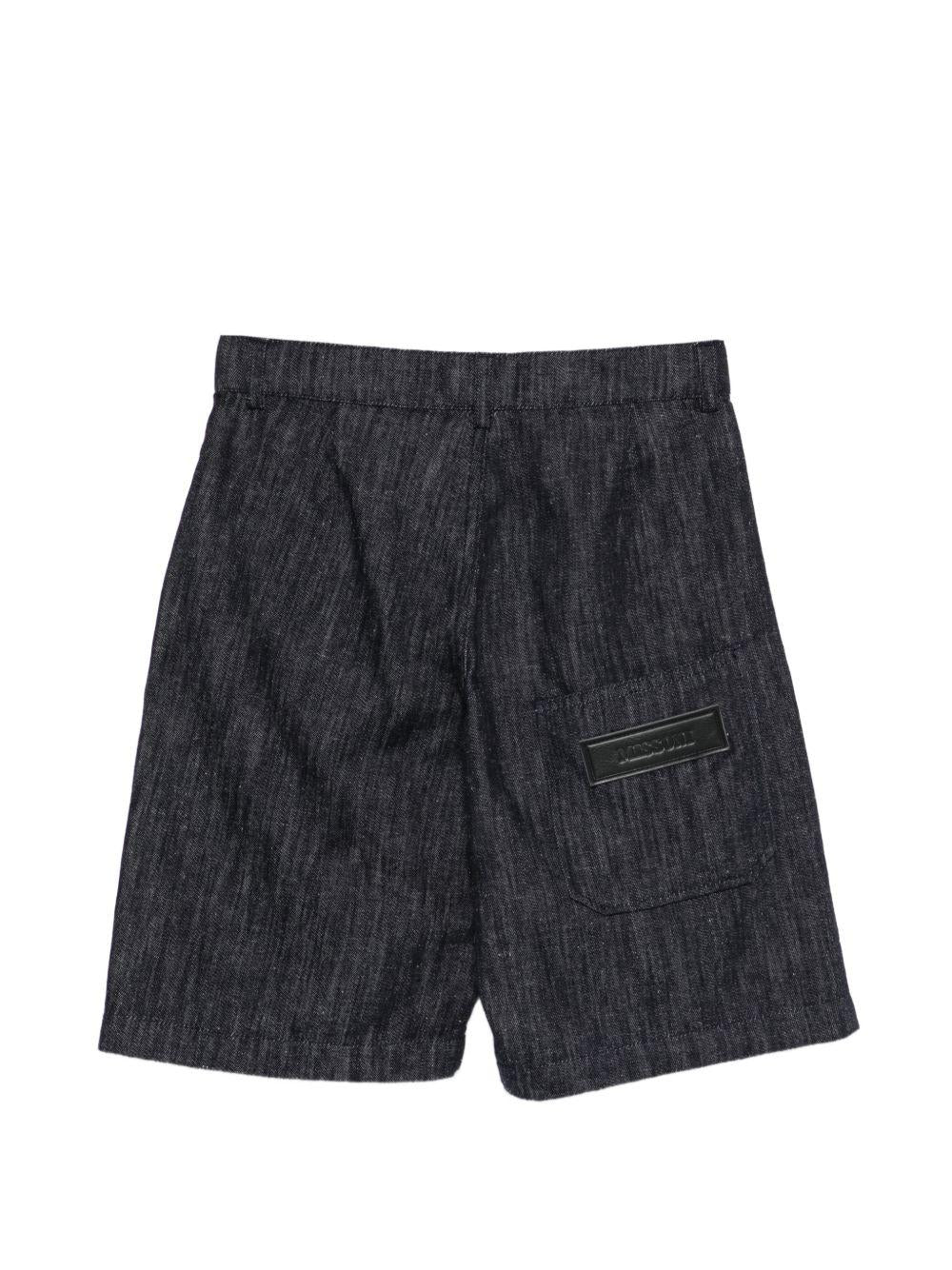 Shorts per bambino Missoni Kids blu con effetto denim con bottoni MY6R09 D0136 621 MISSONI KIDS