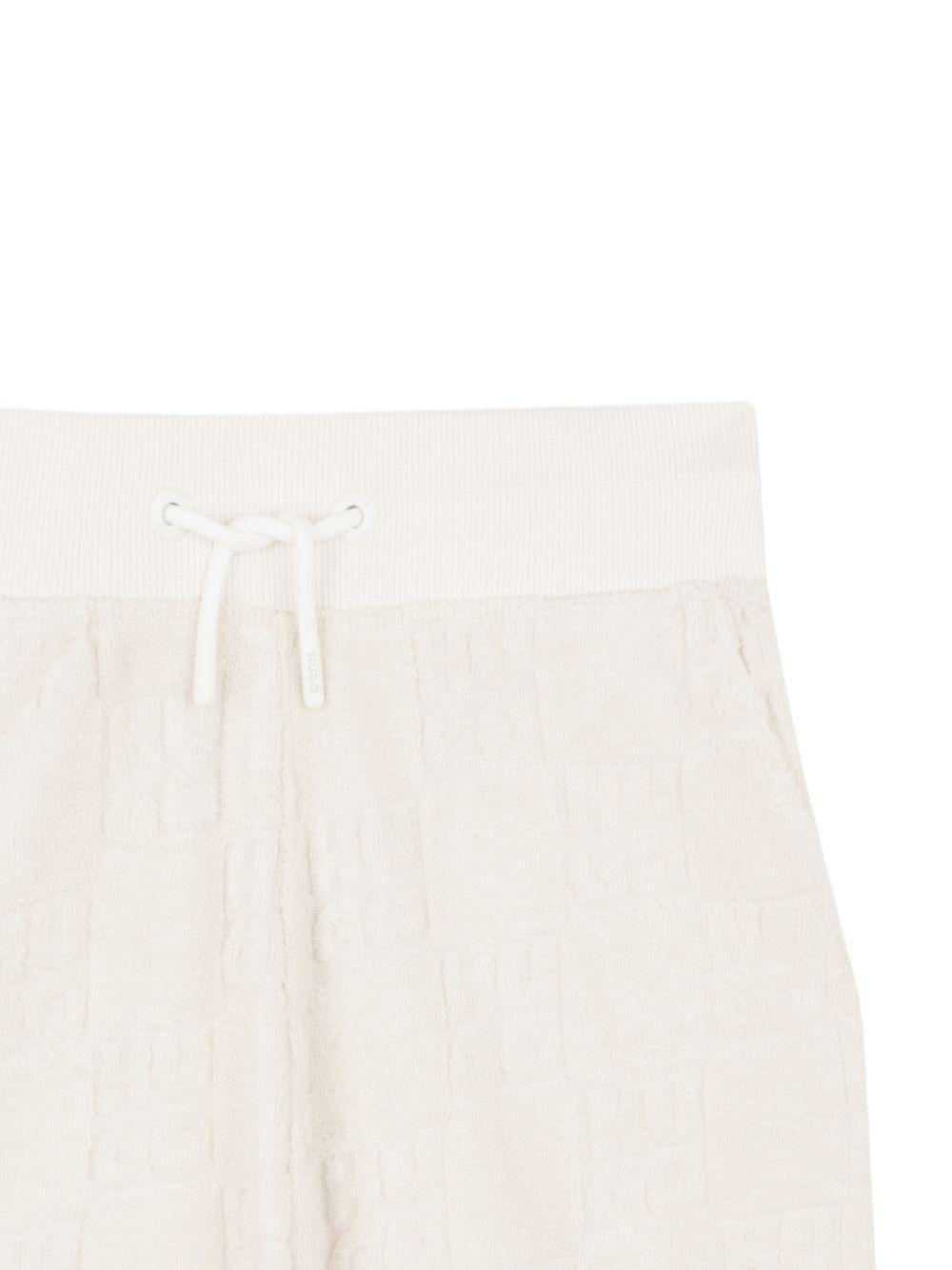 Shorts per bambino Hugo Kids bianco con chiusura a coulisse G00998 153 Hugo