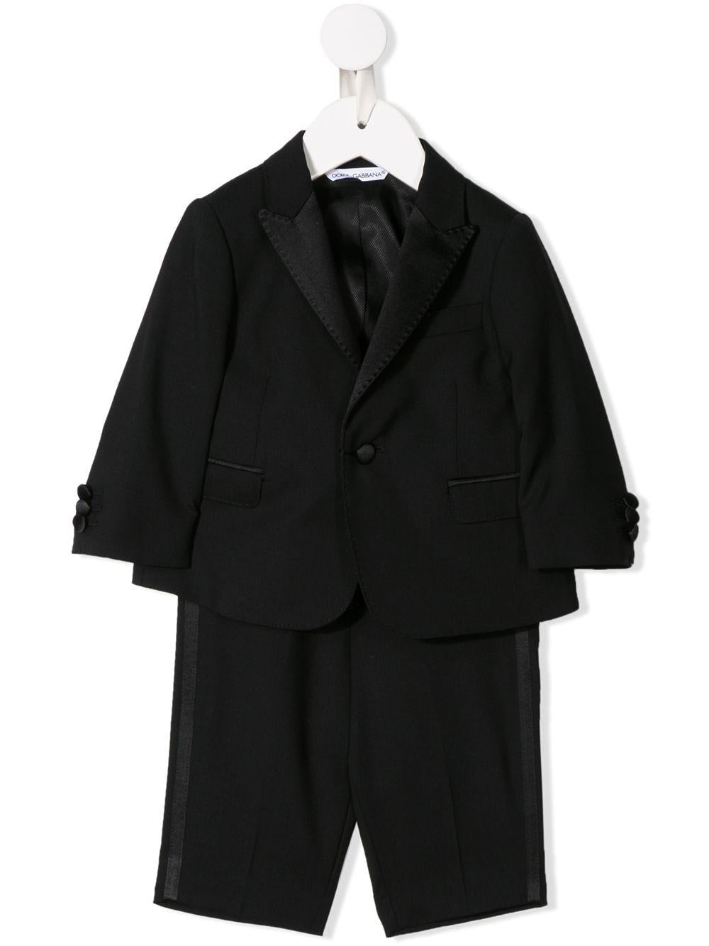 Completo elegante per neonato Dolce & Gabbana nero modello con risvolto L11U49 FUBBG N0000 DOLCE & GABBANA KIDS