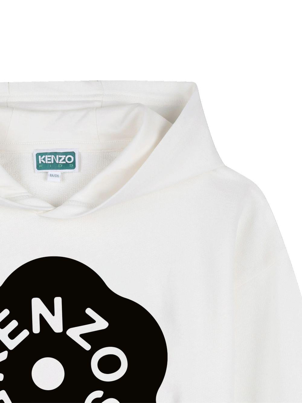 Felpa per bambina Kenzo Kids bianca con dettaglio logo sul davanti K61805 117 KENZO KIDS