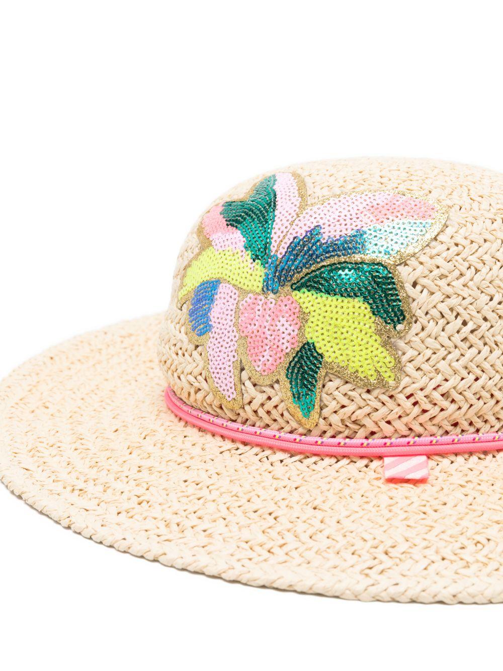 Cappello per bambina Billieblush beige con decorazione con paillettes U22017 Z41 BILLIEBLUSH