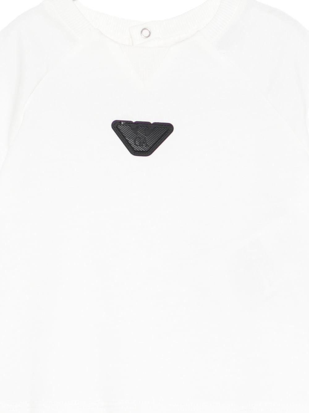 T-shirt per neonato Emporio Armani Kids bianco con dettaglio logo EB001070 AF13715 U0003 EMPORIO ARMANI KIDS