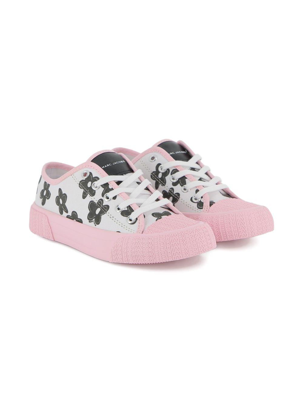Sneakers per bambina The Marc Jacobs Kids rosa con stampa floreale W60820 475 THE MARC JACOBS KIDS