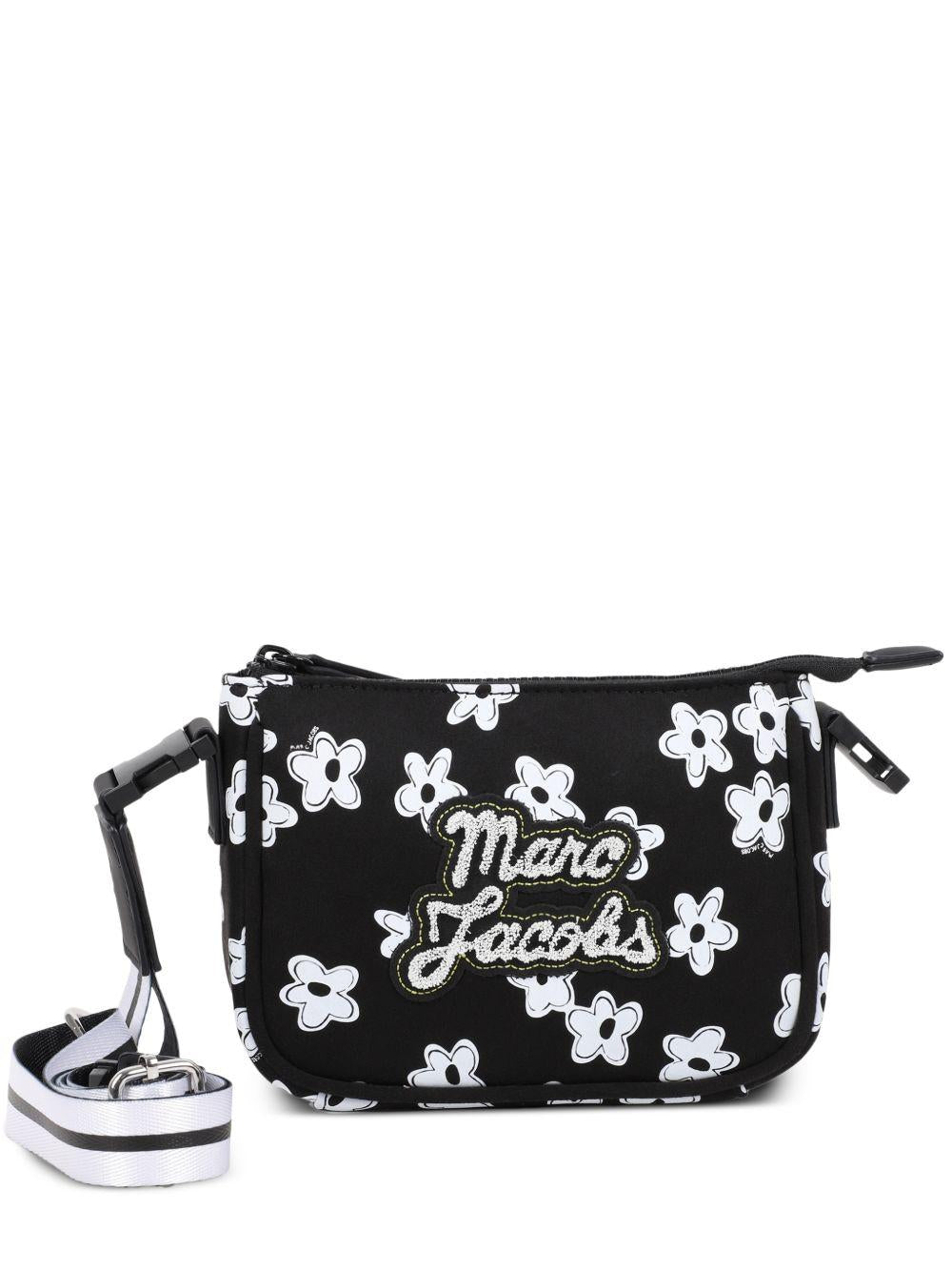 Borsa a tracolla per bambina The Marc Jacob Kids nera con stampa a fiori W60835 09B THE MARC JACOBS KIDS