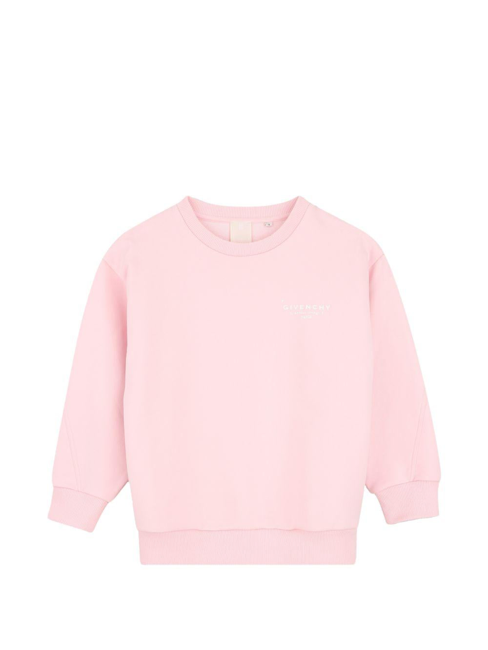 Felpa per bambina Givenchy Kids rosa con stampa tono su tono H31098 44Z GIVENCHY KIDS