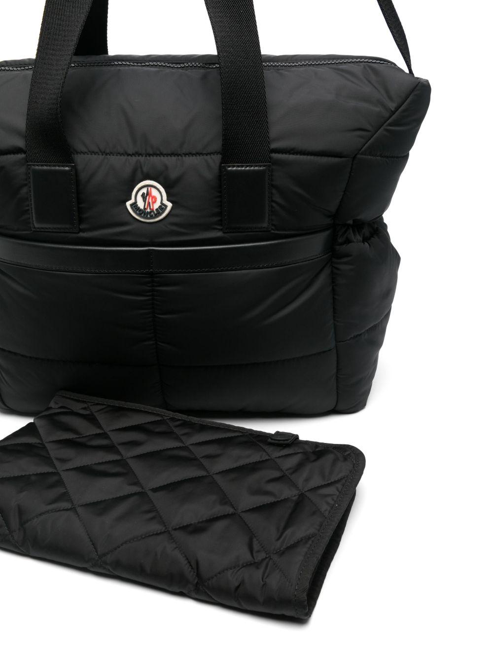 Borsa fasciatoio Mommy per neonati Moncler Enfant nera con tracolla regolabile K29515D00001M6811 999 MONCLER ENFANT